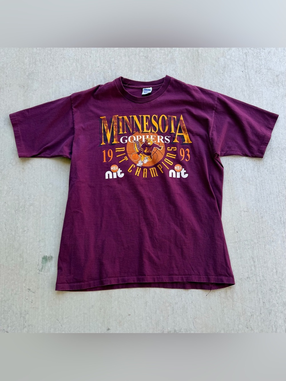 Vintage Minnesota Gophers T Shirt 90s NIT Champions Single Stitch